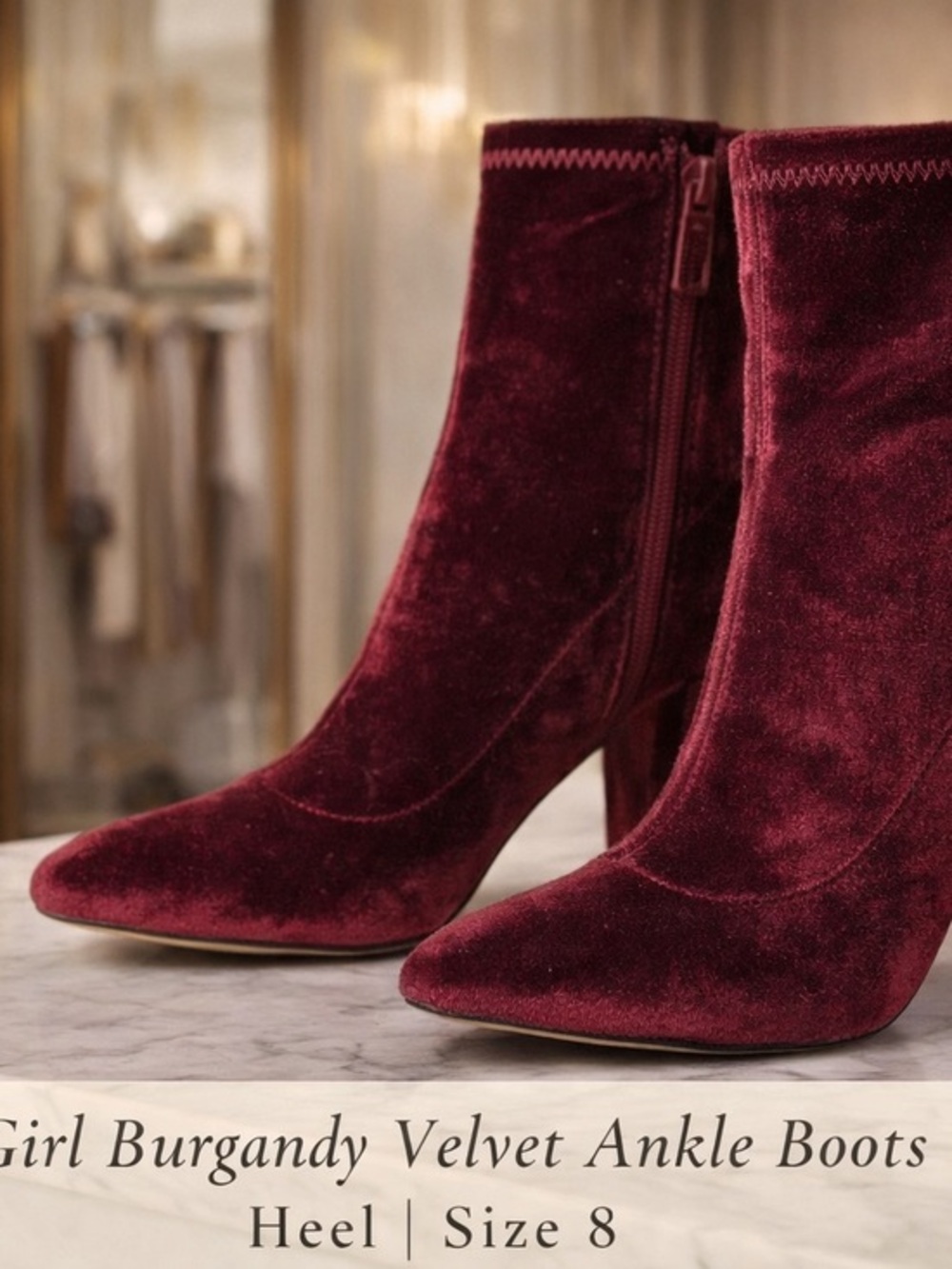 Madden Girl Burgundy Stretch boots